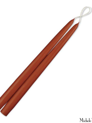 Tall Rust Taper Candles