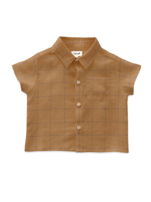 Oeuf Button Down Shirt - Doe/checks