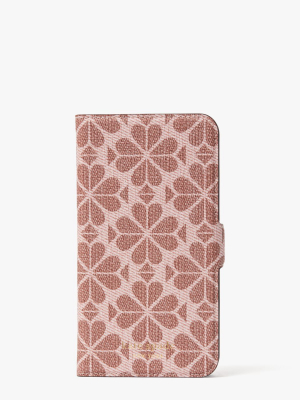 Spade Flower Coated Canvas Iphone 11 Magnetic Wrap Folio Case