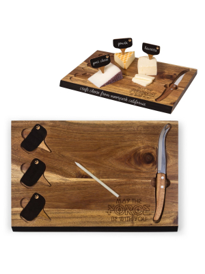 Star Wars Rebel Delio Acacia Cheese Board With Tool Set By Picnic Time