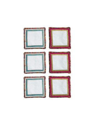 Kim Seybert Spectrum Cocktail Napkins - Set Of 6