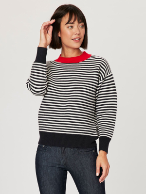 Addison Monochrome Striped Sweater