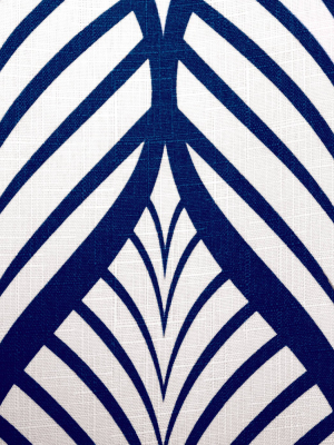 Deco Leaf Shower Curtain Navy/white - Moda At Home