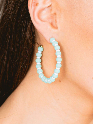 Portia Beaded Hoop Earrings