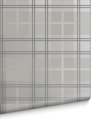 Tartan Wallpaper In Silver From The Exclusives Collection By Graham & Brown