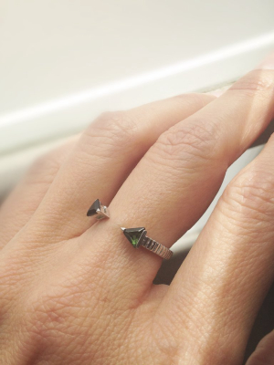 Arrow Ring With Tourmaline