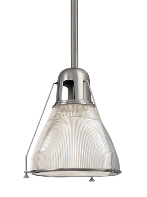 Hudson Valley Lighting Haverhill Pendant - Satin Nickel & Clear Prismatic