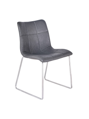 Set Of 2 Armen Living Hamilton Contemporary Dining Chair Vintage Gray