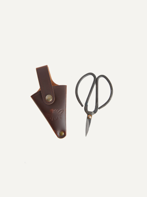 Scissors In Leather Pouch