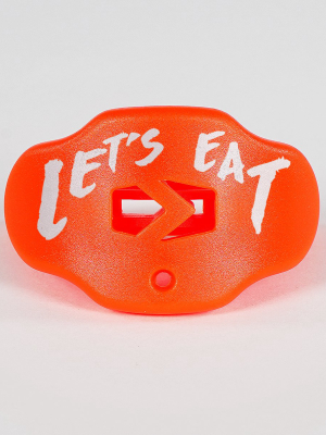 Let's Eat Hue Orange Football Mouthguard