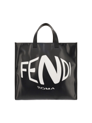 Fendi Fendi Roma Fish-eye Print Shopper Bag