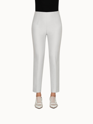 Ankle Length Pants In Cotton Silk