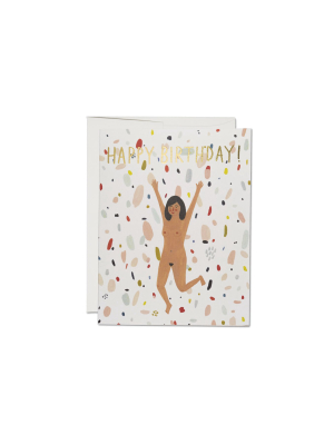 Birthday Suit Confetti Birthday Card - Rc6