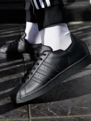 Adidas Originals Superstar Sneakers In Triple Black