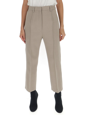 Mm6 Maison Margiela Cropped Straight-leg Trousers