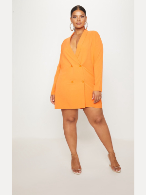 Plus Orange Oversized Blazer Dress