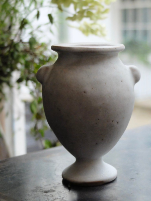 Charlotte Mcleish Medium Amphora Vase In Sand Clay With Matt White Glaze 16
