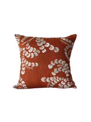 French Springs Pillow In Pumpkin & Ivory Design By Bliss Studio