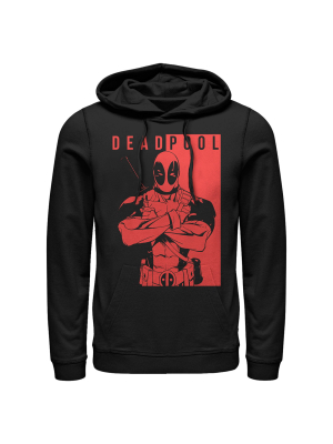 Men's Marvel Deadpool Crossed Arms Pull Over Hoodie