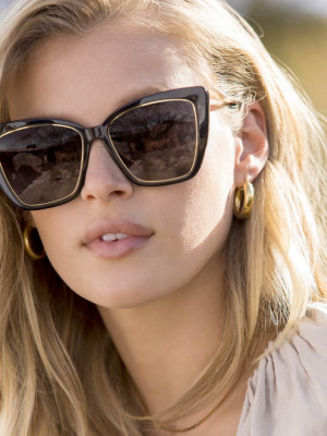 Becky Iv - Black + Grey Polarized Sunglasses