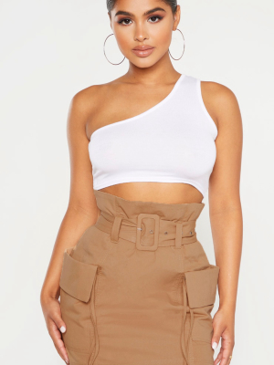 Petite Stone Belted Cargo Skirt