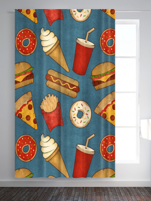 Americanflat Fast Food By Tracie Andrews Blackout Rod Pocket Single Curtain Panel 50x84