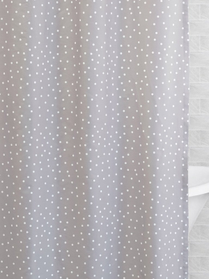 The Grey Polka Dot Shower Curtain