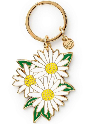 Daisies Enamel Keychain