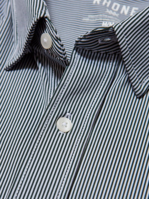 Rhone Commuter Shirt - Black Grey Stripe