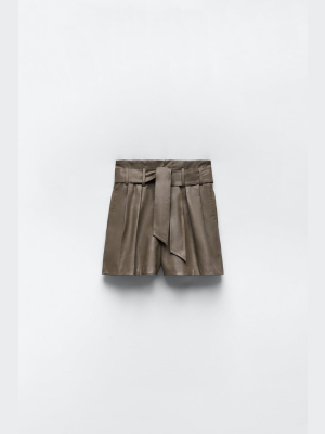 Faux Leather Shorts