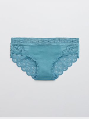 Aerie Queens Lace Mesh Bikini Underwear