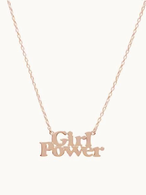 Girl Power Necklace-rose Gold