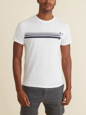 Sport Crew Graphic Tee In Bright White