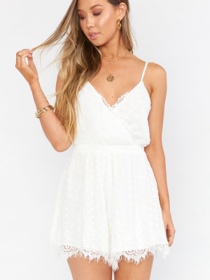 Olympia Romper ~ White Lace