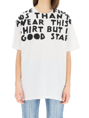 Maison Margiela Slogan Print Oversized T-shirt