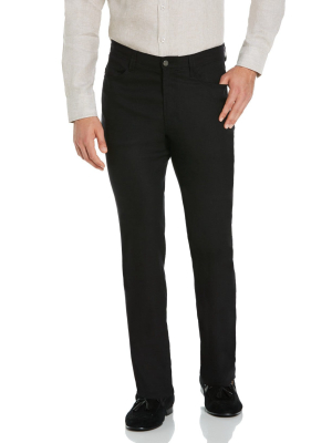 Linen-blend Stretch 5-pocket Pants