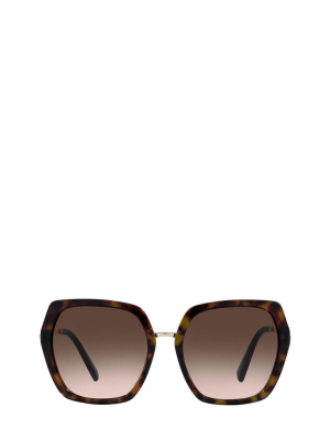 Valentino Eyewear Vlogo Oversized Frame Sunglasses