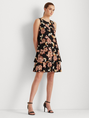 Floral Crepe Shift Dress