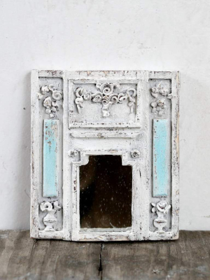 Dollhouse Furniture - Blue / White Panelled Mirror