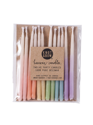 Knot & Bow Ombre Beeswax Party Candles