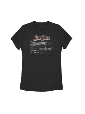 Women's Star Wars The Mandalorian Outland Tie Fighter T-shirt