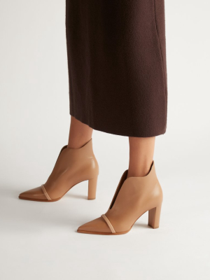 Clara 70mm - Light Brown V Cut Ankle Boot