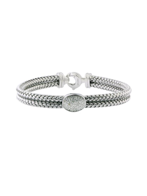 Effy 925 Sterling Silver And Diamond Bracelet, .15 Tcw
