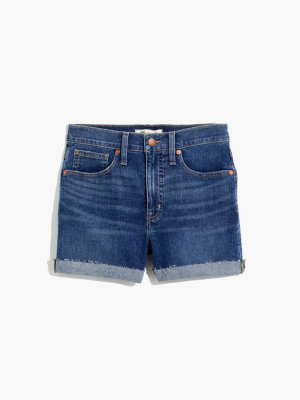 High-rise Denim Shorts In Cheriton Wash