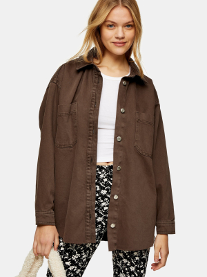 Considered Brown Denim Shacket