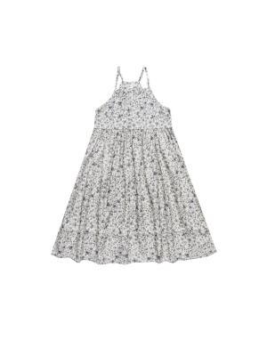 Rylee + Cru Ava Dress - Ivory/blue Floral