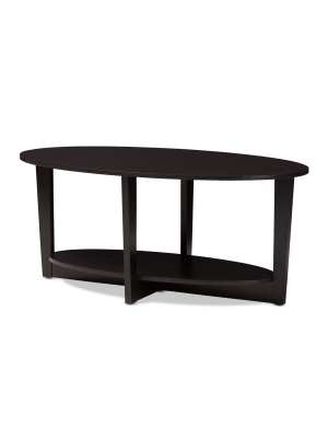 Jacintha Modern And Contemporary Finished Coffee Table Dark Brown - Baxton Studio