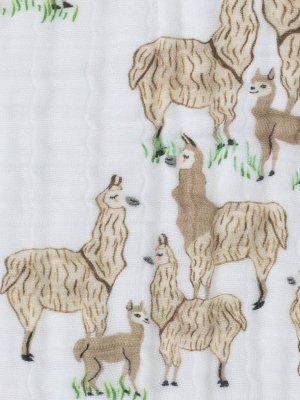 Original Cotton Muslin Quilt - Llama Llama