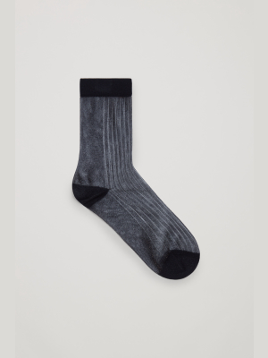 Sheer Lurex Ankle Socks