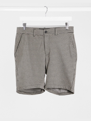 Mauvais Mix And Match Shorts In Beige Check